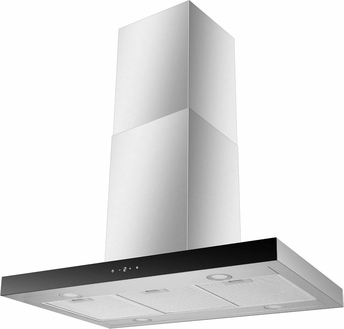 Respekta CH44199Ix-21 Hotte aspirante, 90 cm, 631, 7 m3/h, 63 dB, classe énergétique A, hotte de cuisine, évacuation et recyclage, acier inoxydable