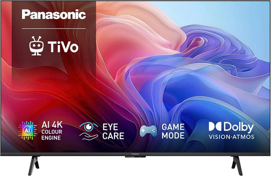 Panasonic TB-50W60C Smart TV, 50 pouces, téléviseur, 4K UHD, HDR, Bluetooth, Dolby Vision Atmos, AI 4K Colour Engine, 4K LED, 126, TiVo Smart TV