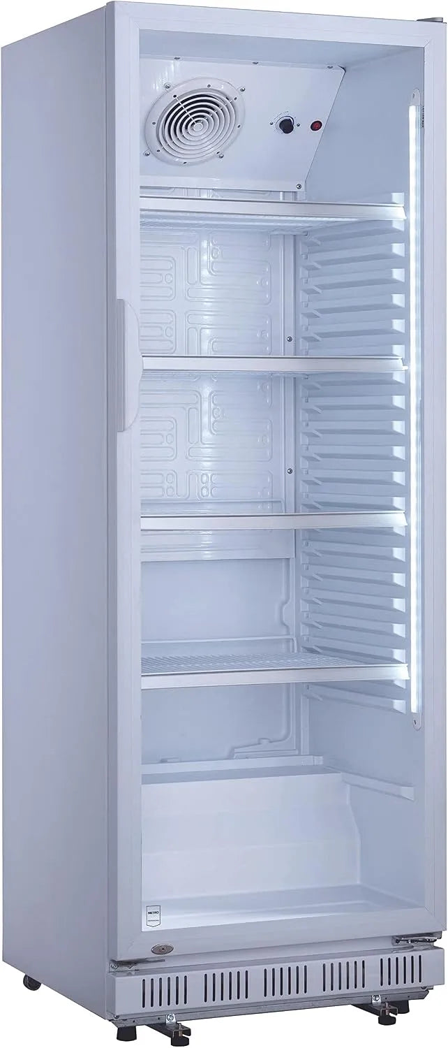Réfrigérateur GSC2360, 347 L, 62x63.6x175.3cm, 180 W, blanc, Acier, Verre, Plastique, METRO Professional Réfrigérateur à Boissons GSC2360, 347L