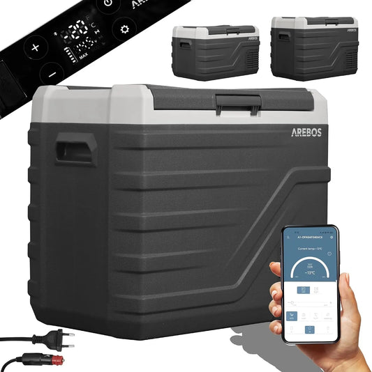 Glacière électrique 12, 24V, 43 L, 24 V, application, USB, voiture, camping, mini frigo portable, Réfrigérateur & congélateur Portable Jusqu'à -20 °C