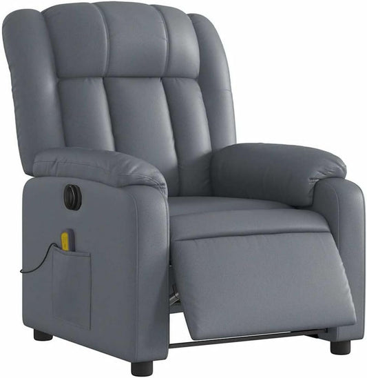 Fauteuil de massage - réglable, gris, vidaXL