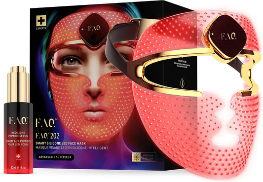 FAQ 202 202 Masque Facial + Sérum Peptidique À Lumière Rouge