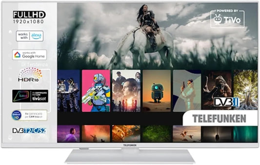 Smart TV TE40750B45I2KTW, téléviseur, blanc, Tv Telefunken TE40750B45I2KTW White