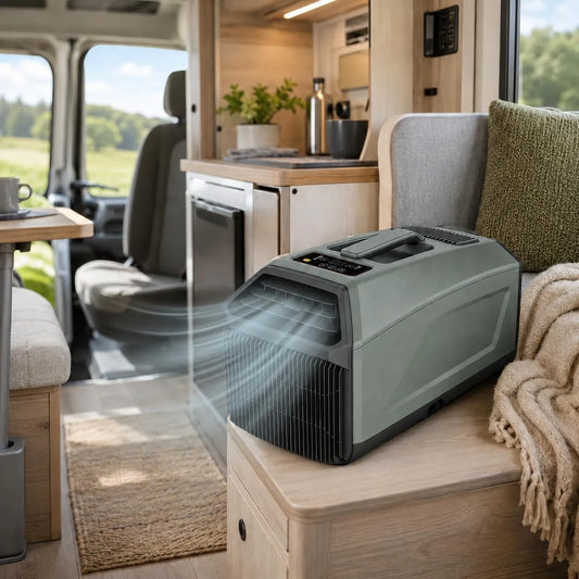 Climatiseur, 230 V, minuteur, vert, Combine Refroidissement, déshumidification et minuterie intégrée, Parfait pour Une Utilisation Confortable en