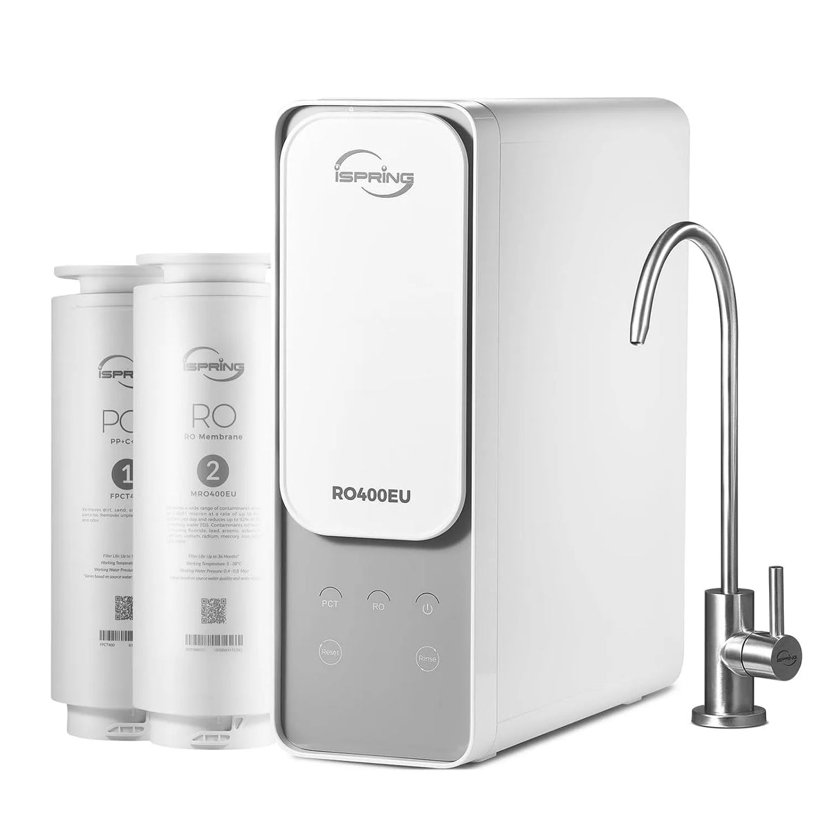 Évier de cuisine, iSpring RO400EU, Système Osmose Inverse sous Évier Réduction TDS