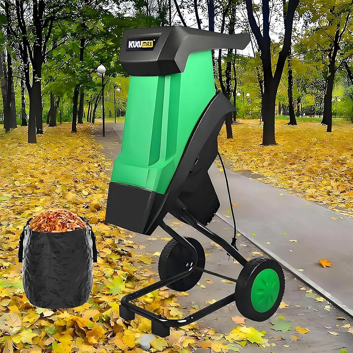 Portable, 2400 W, 220 V, amovible, pour Le Compostage et Le Traitement des Déchets de Jardin