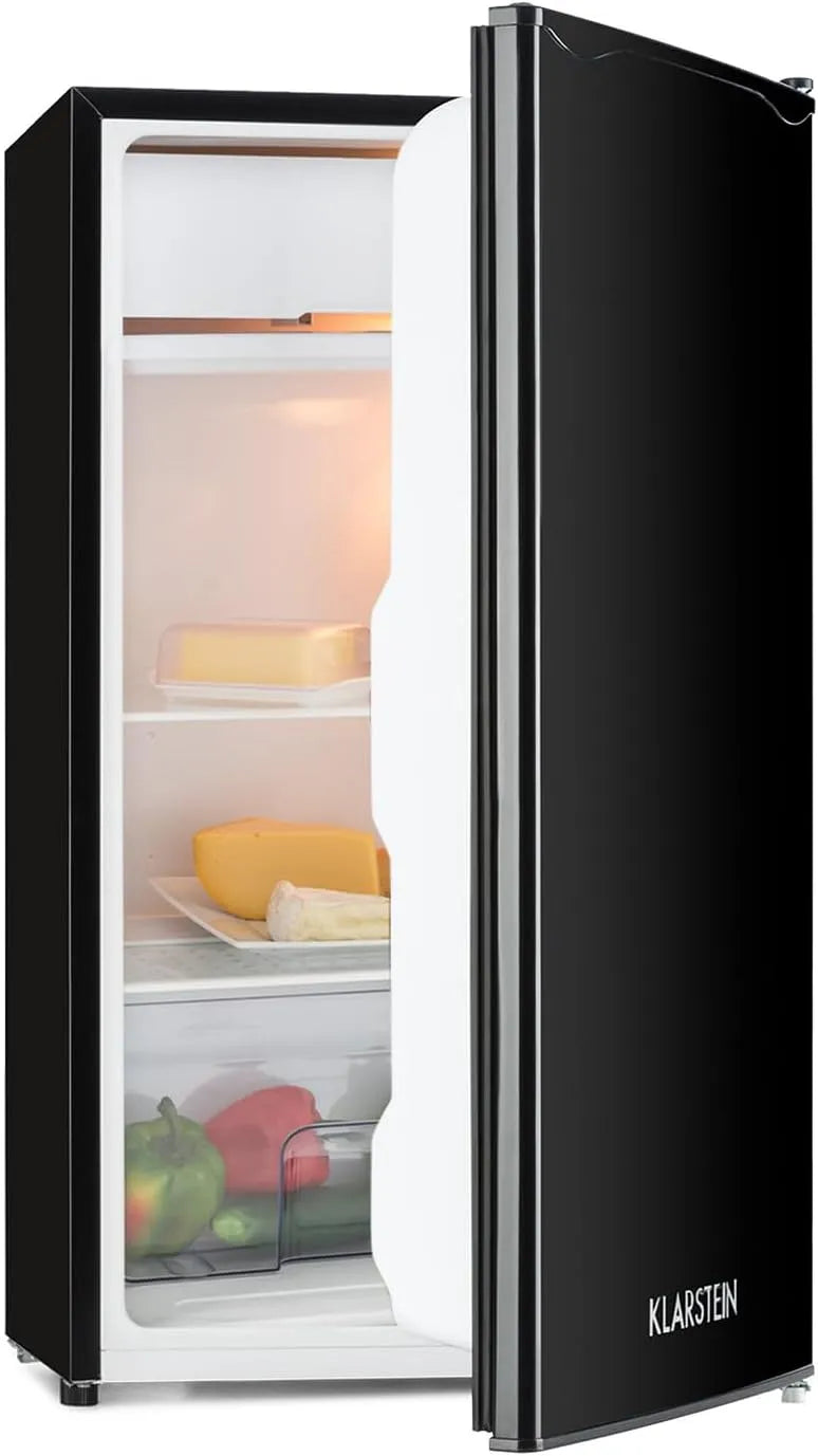 Klarstein Congélateur, 90 L, classe énergétique E, armoire congélateur, noir, 2 clayettes en verre, 5 niveaux de température, capacité: réfrigérateur