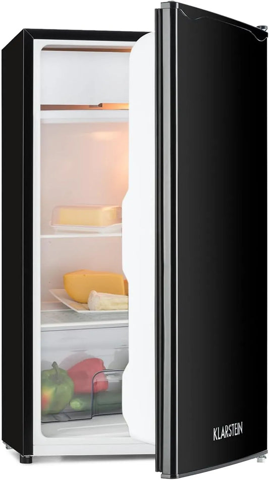 Klarstein Congélateur, 90 L, classe énergétique E, armoire congélateur, noir, 2 clayettes en verre, 5 niveaux de température, capacité: réfrigérateur
