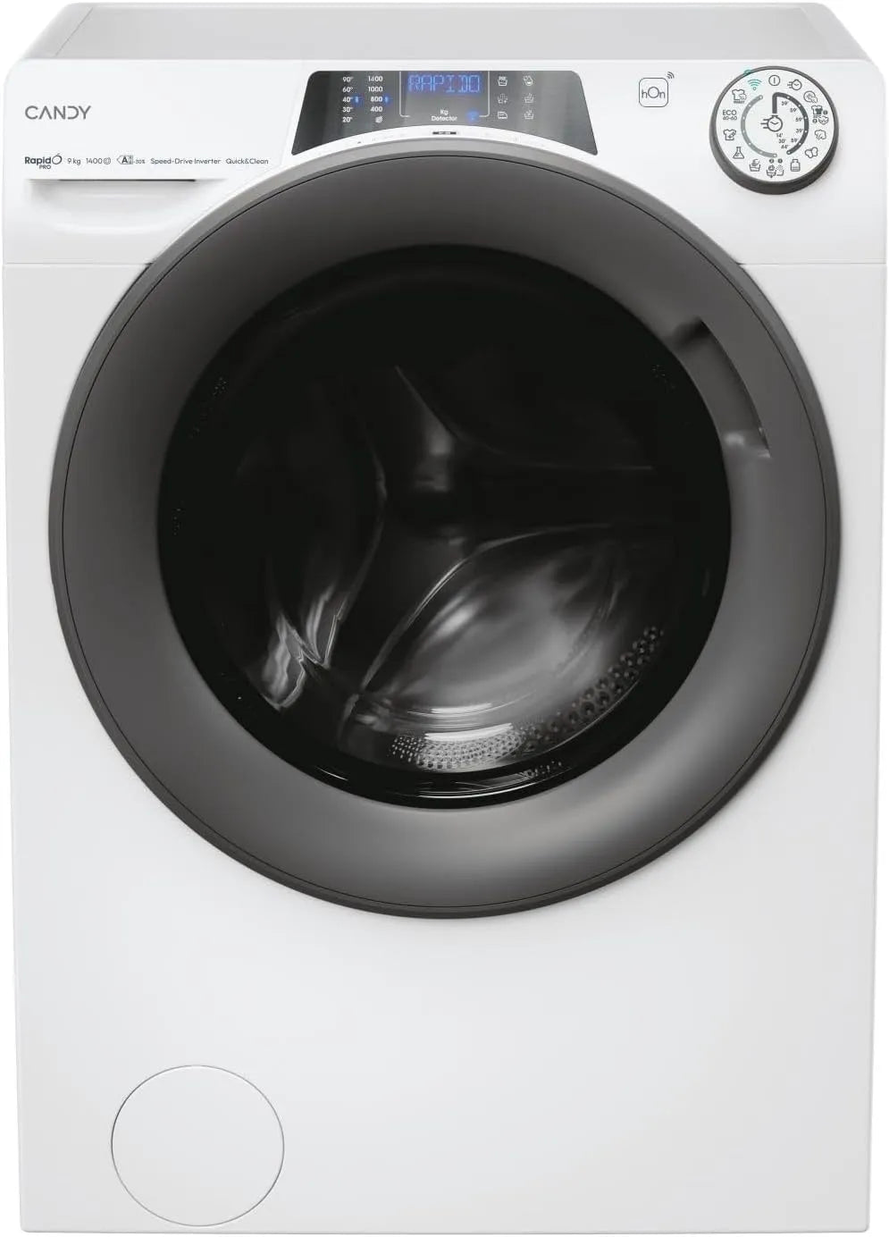 Candy 496BWMR9/1-S Lave-linge, 9 kg, blanc, min Bianco, Candy RapidÓ PRO RP 496BWMR9/1-S lavatrice Caricamento frontale 9 kg 1400 Giri