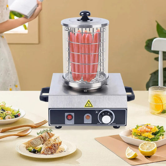 Machine à saucisses, 350 W, 220 V, restaurant, acier inoxydable, fonction chauffante, pour hot-dog