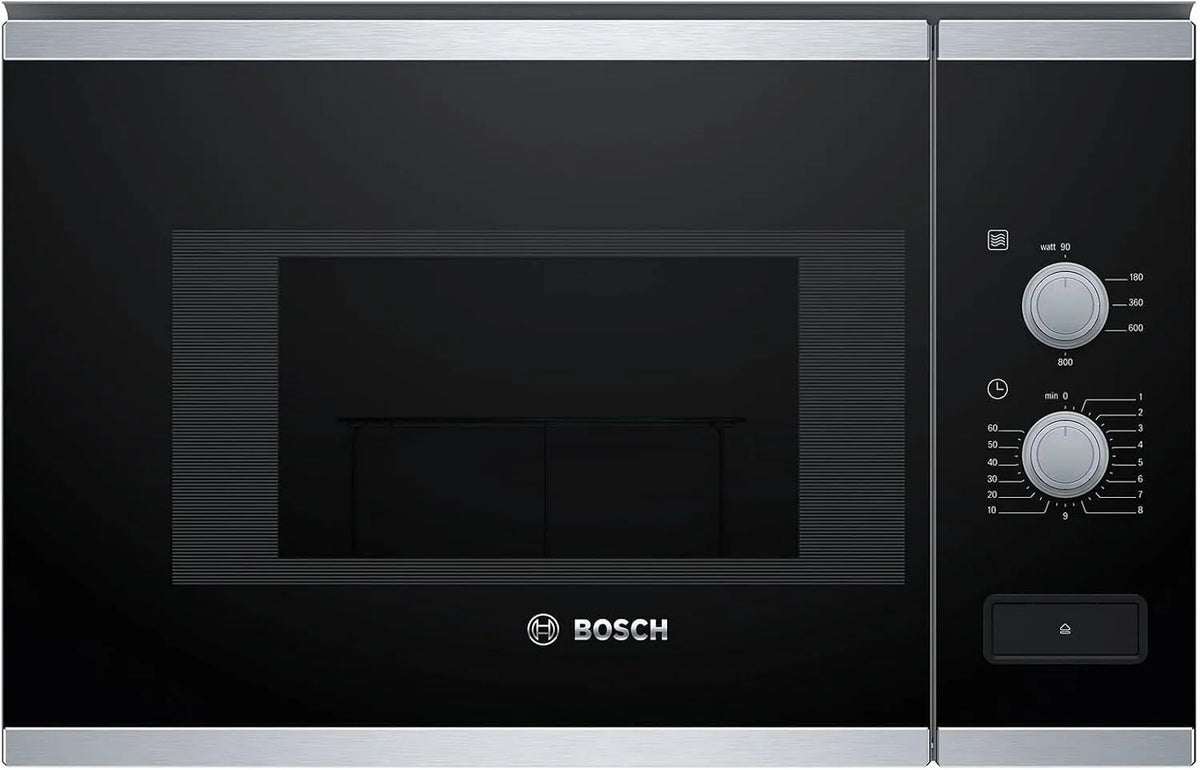 Bosch BFL520MS0 Micro-ondes, acier inoxydable, four micro-ondes, Cavité en inox, Série 4, intégrable