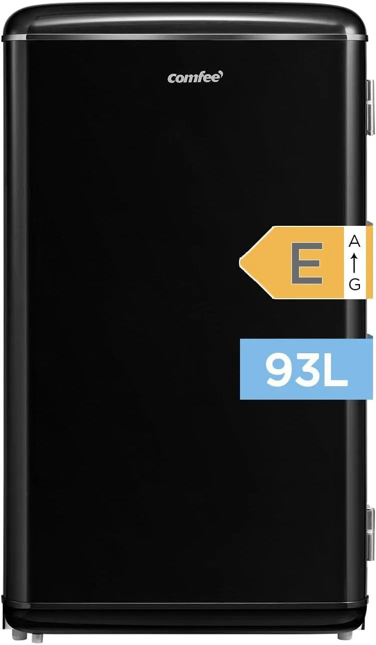 Réfrigérateur, 93 L, Comfee' RCD93BL2EURT, pose libre, thermostat, noir, Lumière LED, 93L, Compartiment Réfrigérant