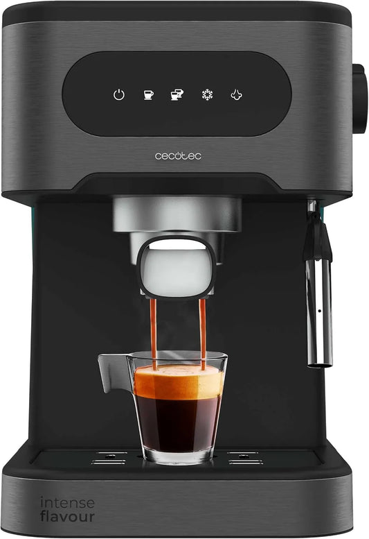 Cecotec Machine à Espresso et Cappuccino, Power Espresso 20 ColdBrew Machine à Espresso, Café à Infusion Froide, Pression 20 Bars, Vapeur Réglable