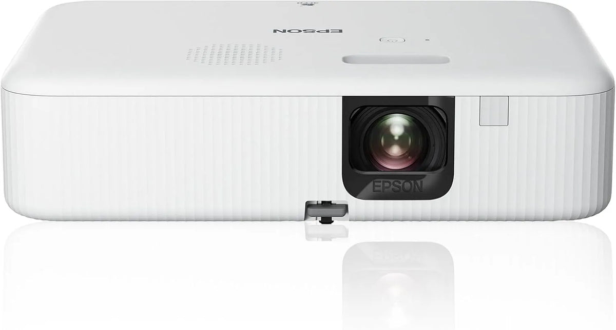 Epson CO-FH02 1080p Smart TV, 391 pouces, téléviseur, HDMI, Android OS, blanc, 3LCD, 3 000 lumens, 9 m, Projecteur TV Intelligente 1080p HD intégrale