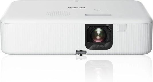 Epson CO-FH02 1080p Smart TV, 391 pouces, téléviseur, HDMI, Android OS, blanc, 3LCD, 3 000 lumens, 9 m, Projecteur TV Intelligente 1080p HD intégrale
