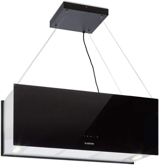 Klarstein Hotte aspirante, 577 m3/h, hotte de cuisine, évacuation et recyclage, minuteur, silencieux, Débit d'air 577m3, 3 Modes
