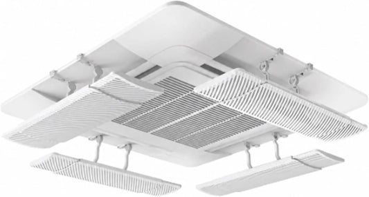 Climatiseur 4PCS, 73 cm, Déflecteur d'air pour climatiseur cassette plafond, Panneau réglable 50-73 cm