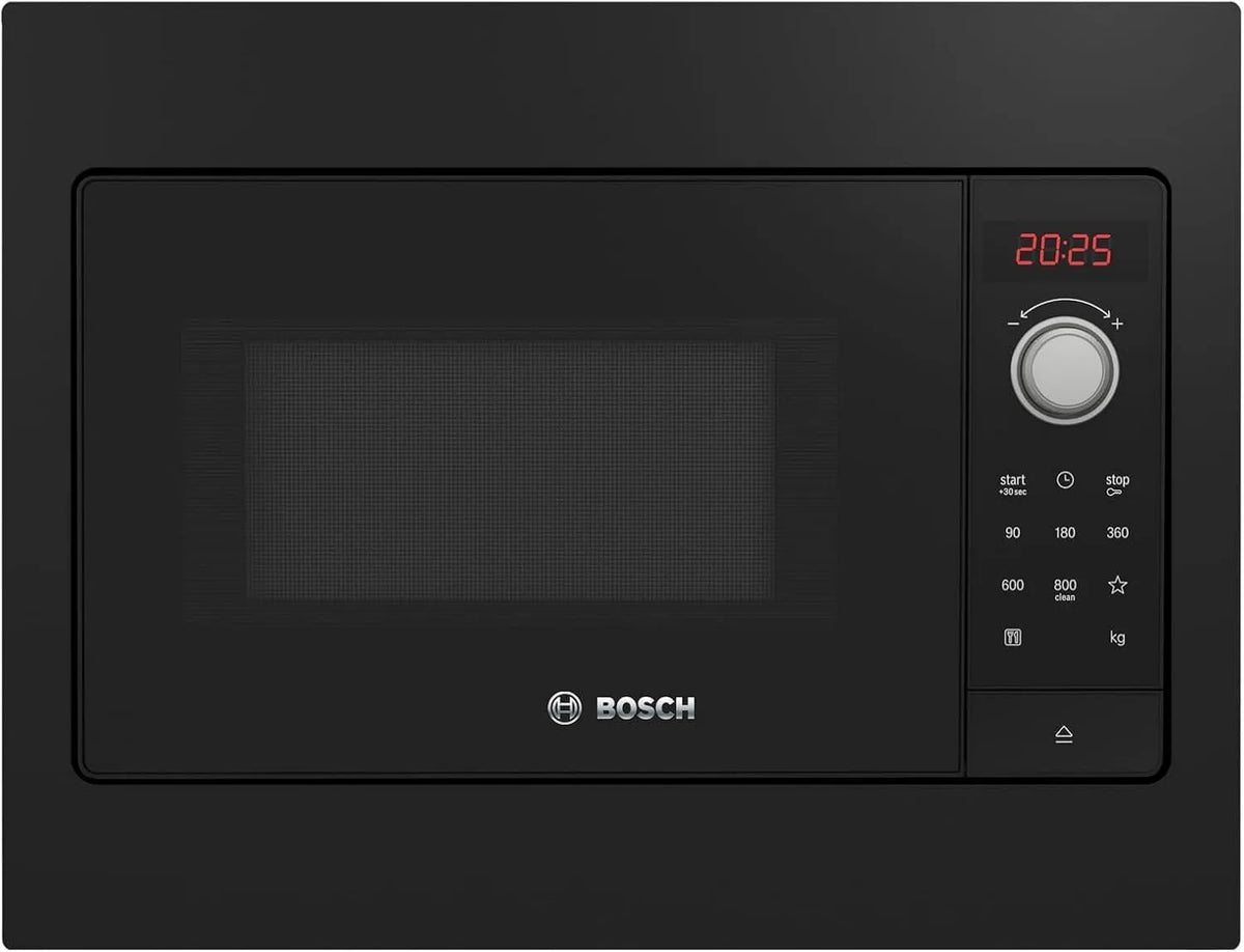 Bosch Serie 2 BFL523MB3 Micro-ondes, 20 L, 800 W, four micro-ondes, noir, Bosch Serie 2 BFL523MB3 micro-onde Intégré, placement