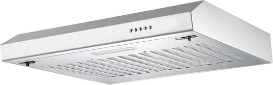 Respekta CH500Ix-19 Hotte aspirante, 50 cm, classe énergétique E, hotte de cuisine, évacuation et recyclage, encastrable, acier inoxydable