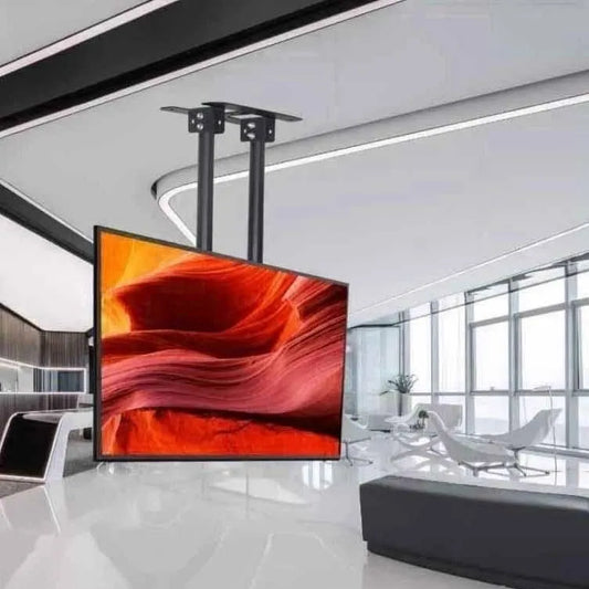 Meuble TV, 100 pouces, installation murale, Support Télescopique À Double Barre pour Téléviseurs, Support Mural TV, Support TV Plafond, Réglable en