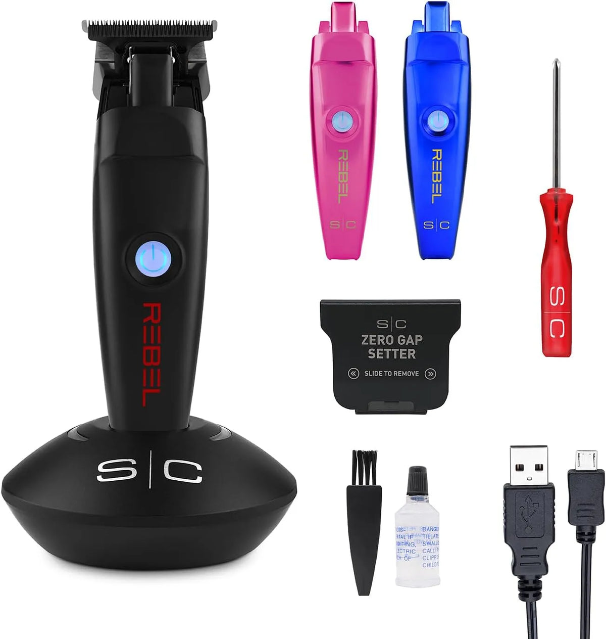 Moteur, professionnel, sans fil, d'autonomie, Tondeuse à Cheveux Professionnelle Homme Stylecraft Rebel Trimmer by Gamma Più