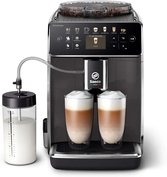 Saeco SM6580/10 machine à caf, machine à café électrique, noir, bois, 2,4 pouces