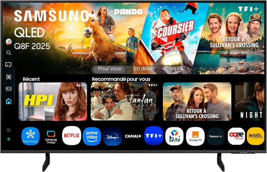 Samsung 43Q8F Smart TV, 43 pouces, téléviseur, 4K UHD, QLED, HDR, Wi-Fi, application, technologie Quantum Dot, Q4 AI Processor, WiFi, Quantum Dots