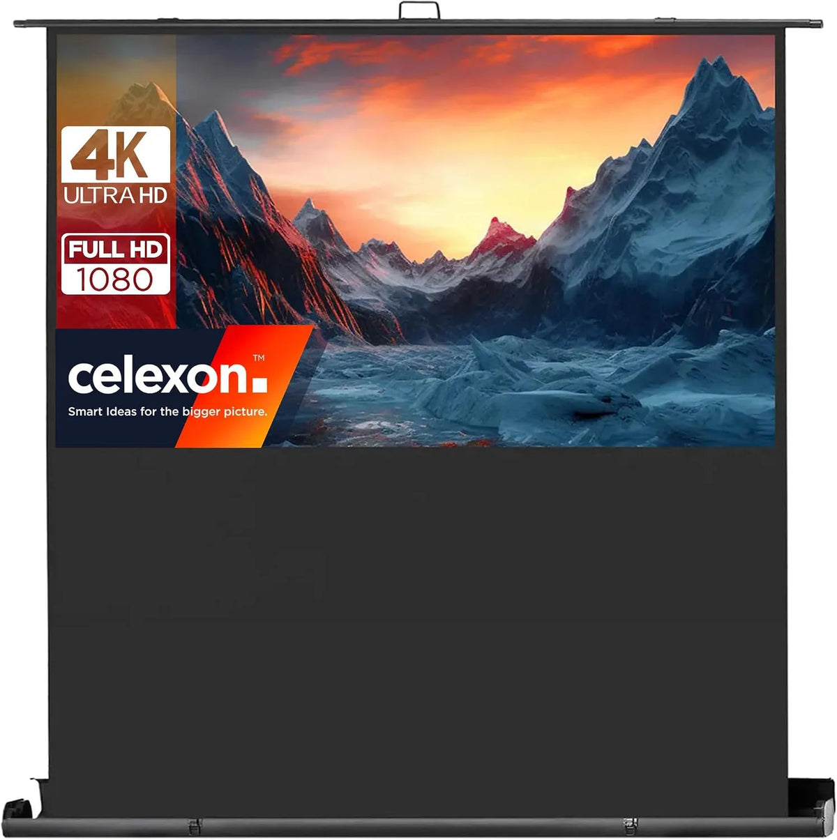 Produit 200x113cm 16:9, celexon Ultramobil Plus Pro écran Pull-up 85', Écran pull-up portable 4K Full HD à installation rapide, avec poignée et