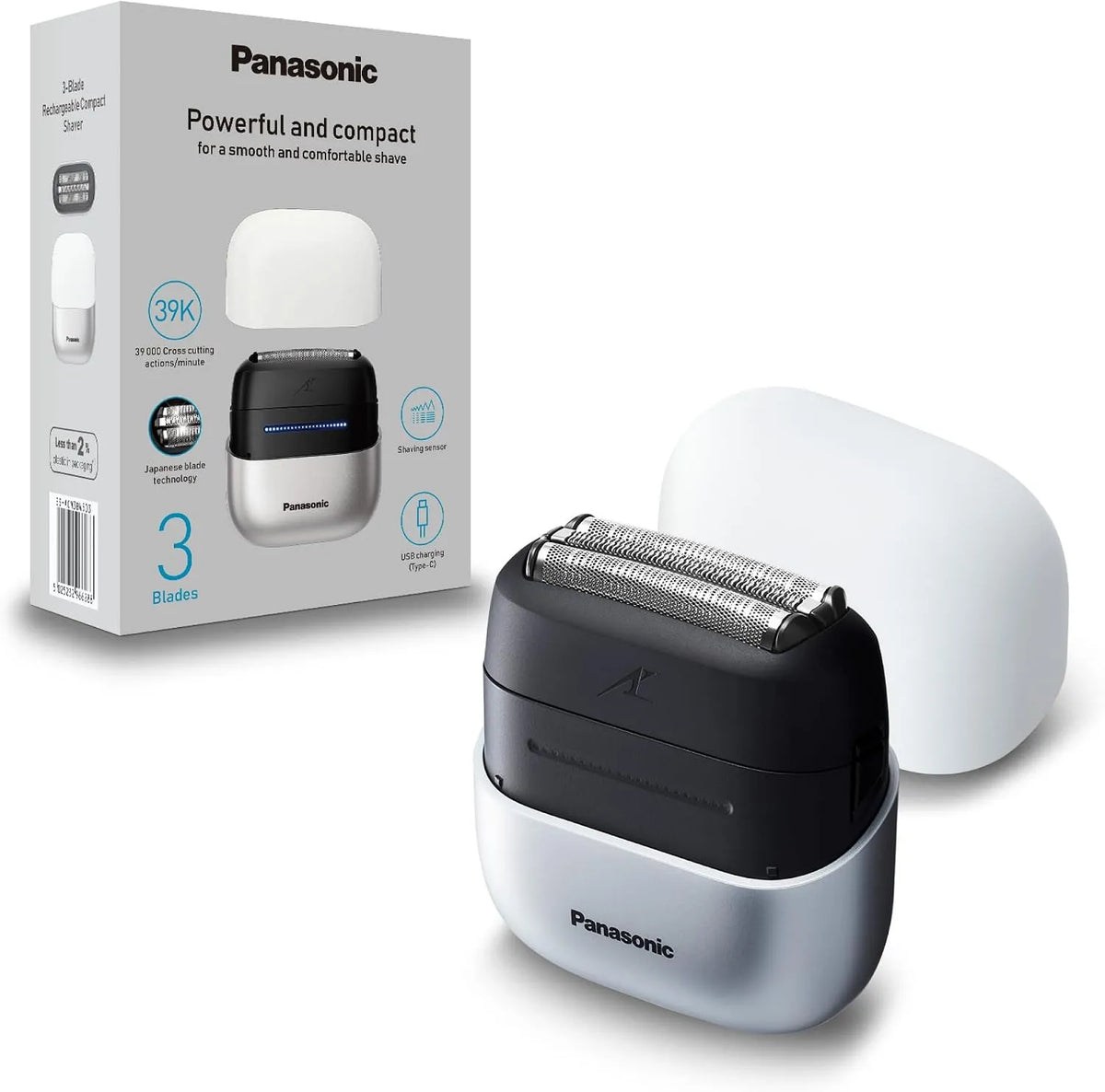 Panasonic ES-ACM3BW503 700s adaptateur, chargeur, capteur, Rasoir, IP65, USB, blanc
