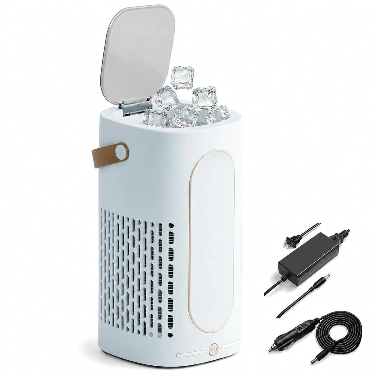 Machine à glaçons, 12 V, portable, camping, bleu, Mini Machine de Table en 15–20 Min, 10 Glaçons par Cycle