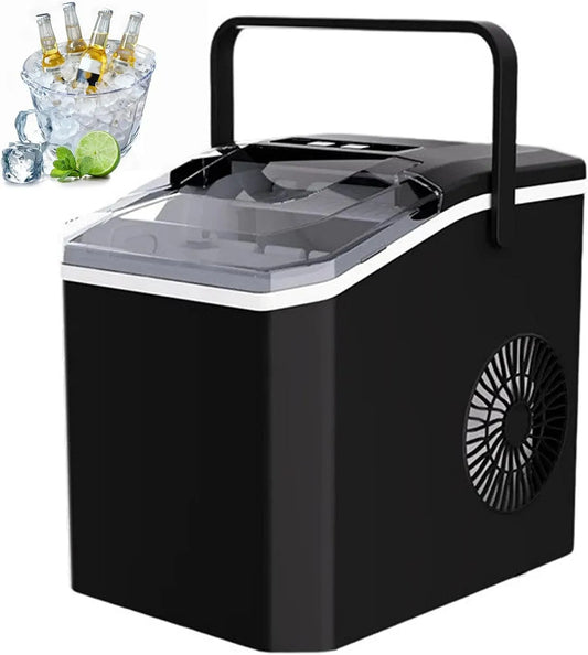 Machine à glaçons, 1,3 L, portable, grand réservoir, camping, noir, Idéal Pour Les Séjours En Camping, Réservoir Deau De 1,3 Litre