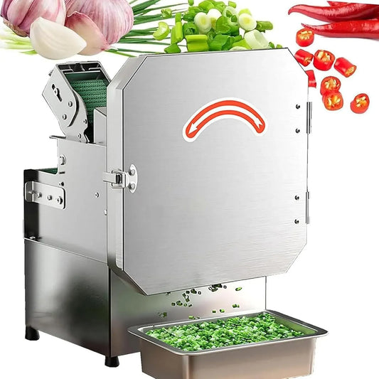 Trancheuse Électrique Robuste, pour Acier Inoxydable De Qualité Professionnelle Pour Oignons Verts, Coupe-légumes Professionnel 300 W, Capacité De
