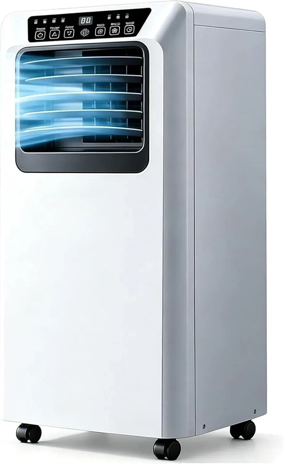 Climatiseur BTU 3 3-en-1, classe énergétique E, minuteur, silencieux, refroidit Les pièces Jusqu'à 25 m², minuterie 24h et kit fenêtre Inclus, 9000