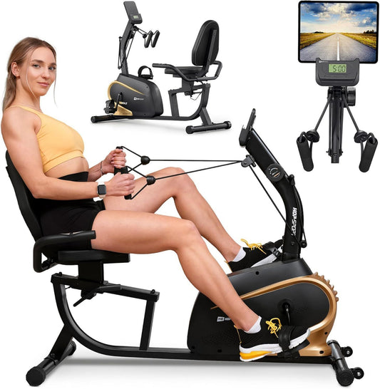 Vélo d'appartement – résistance magnétique, résistance réglable, avec écran, 045L, 110 kg, 10 Niveau x, HOP-SPORT HS-045L