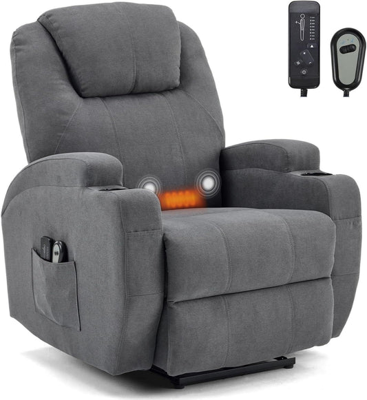Fauteuil de massage: inclinaison réglable, gris