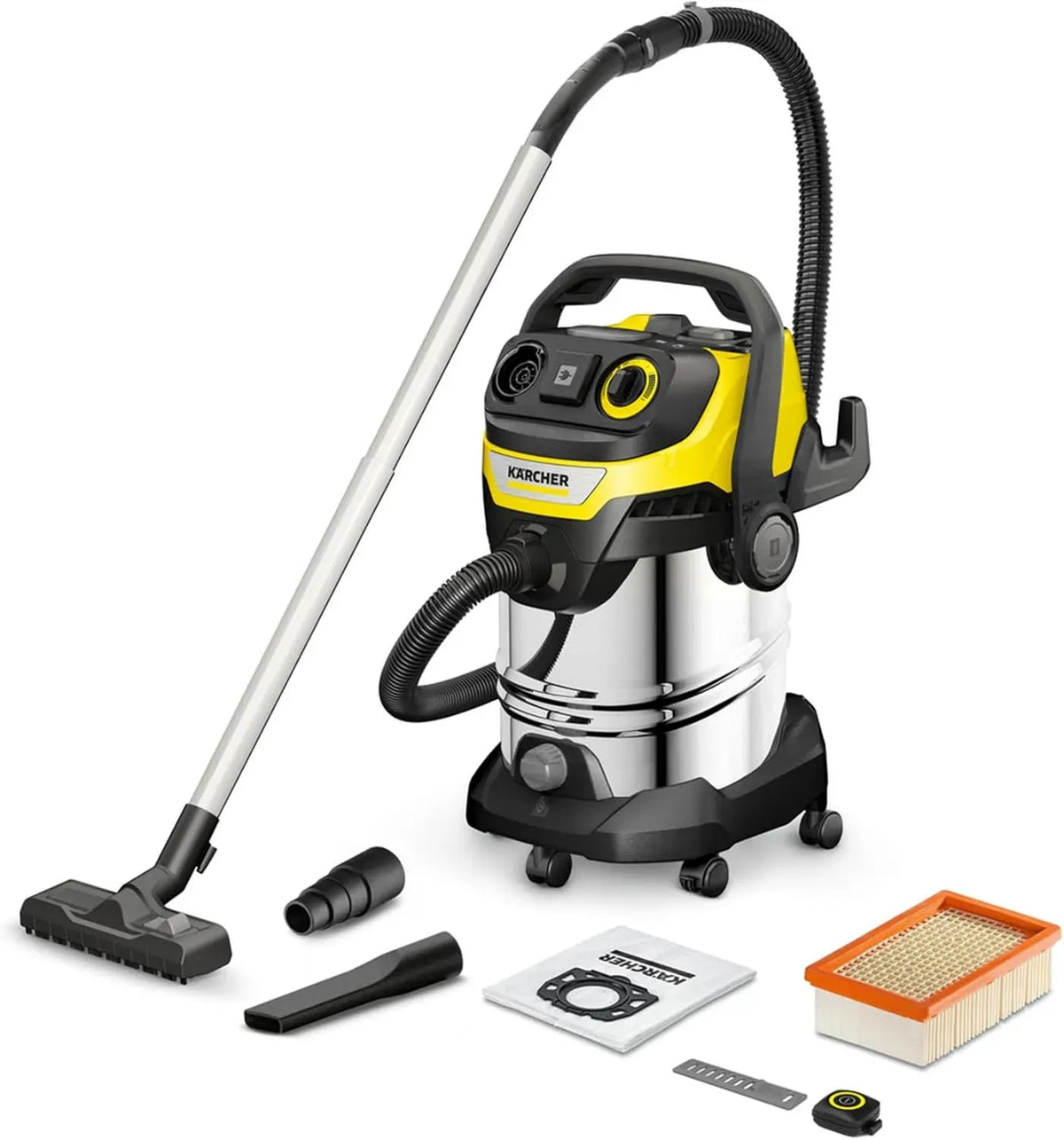 Kärcher WD 7 3.5m. Aspirateur, 30 L, 1400 W, Flexible Télécommande 2en1, 3.5 m
