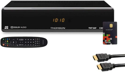Smart TV, téléviseur, HDMI, Thomson Récepteur TV Satellite HD + Carte d'accès TNTSAT V6 + Câble HDMI