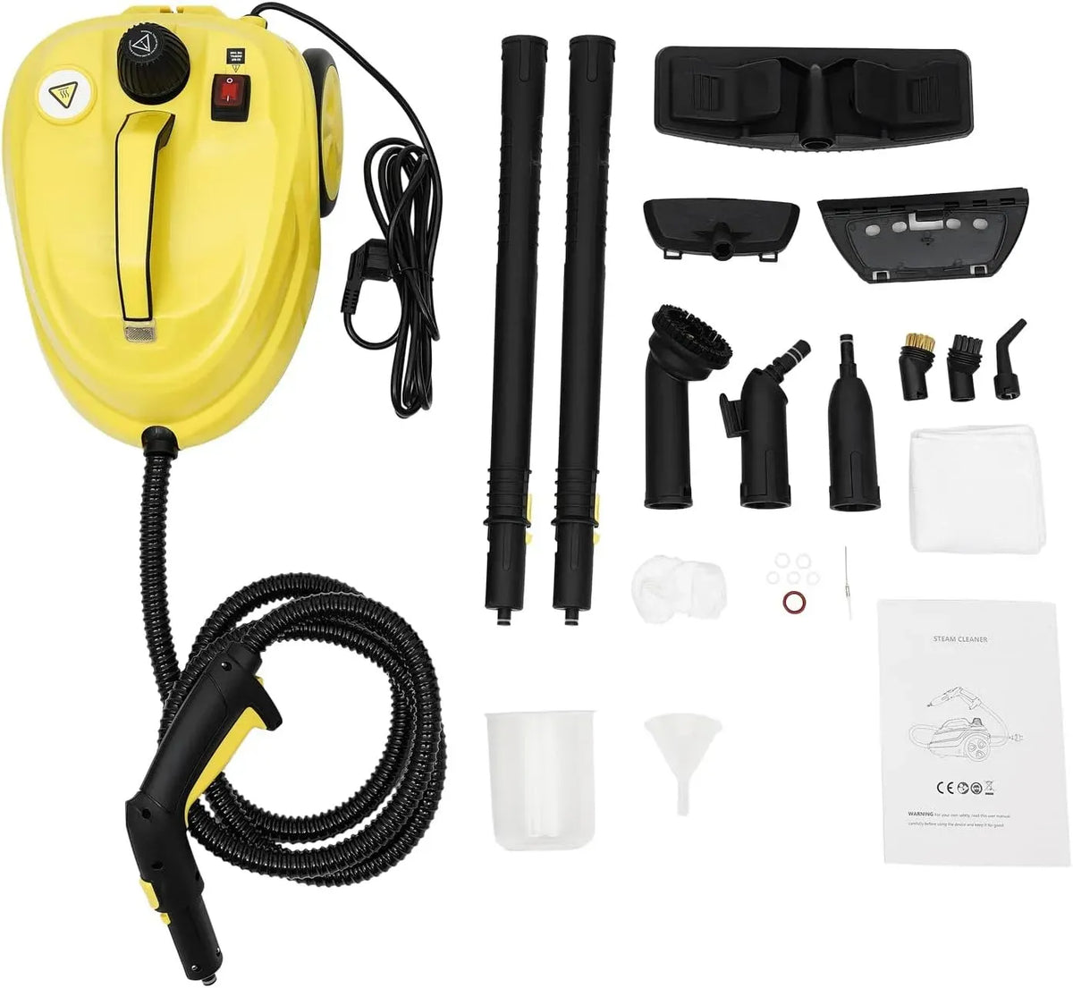 Nettoyeur vapeur 16-en-1, 1,8 L, 2000 W, grand réservoir, usage sur sols, cuisine, voiture, vitres et canapé, vapeur chaude 160 °C